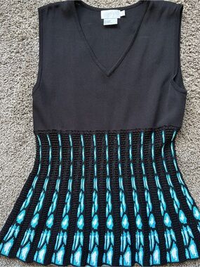 Adore Black and knit tank top